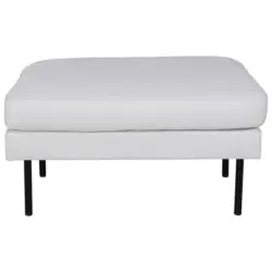 Hocker in Metall, Kunststoff, Textil Schwarz, Beige