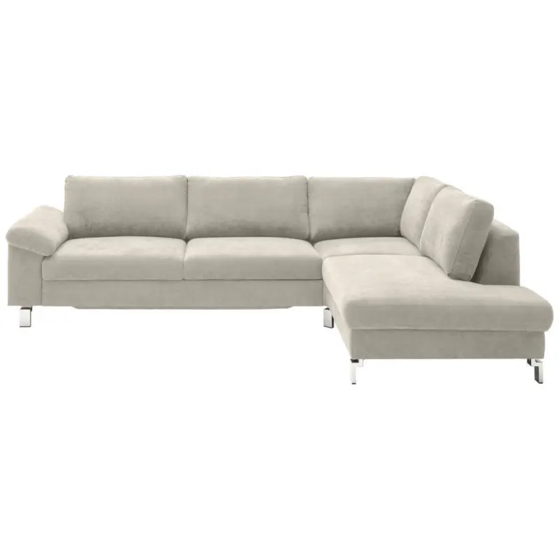 Ecksofa in Velours Creme 281/200 cm