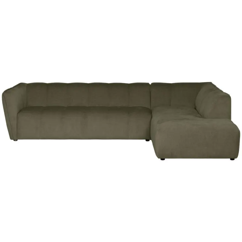 Ecksofa Livoli in Chenille Gr&uuml;n 290/218 cm