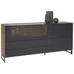 Sideboard Eichefarben, Titanfarben 183/75/44 cm