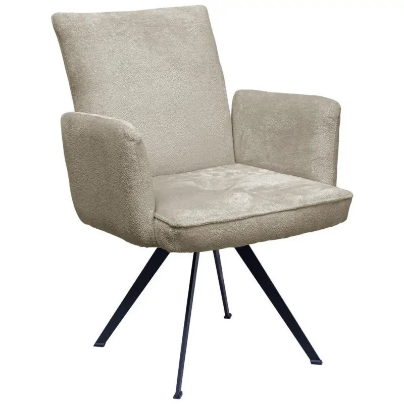 Armlehnstuhl Stoffauswahl, automatische R&uuml;ckholfunktion, Sitzfl&auml;che 320&deg; drehbar Teddystoff