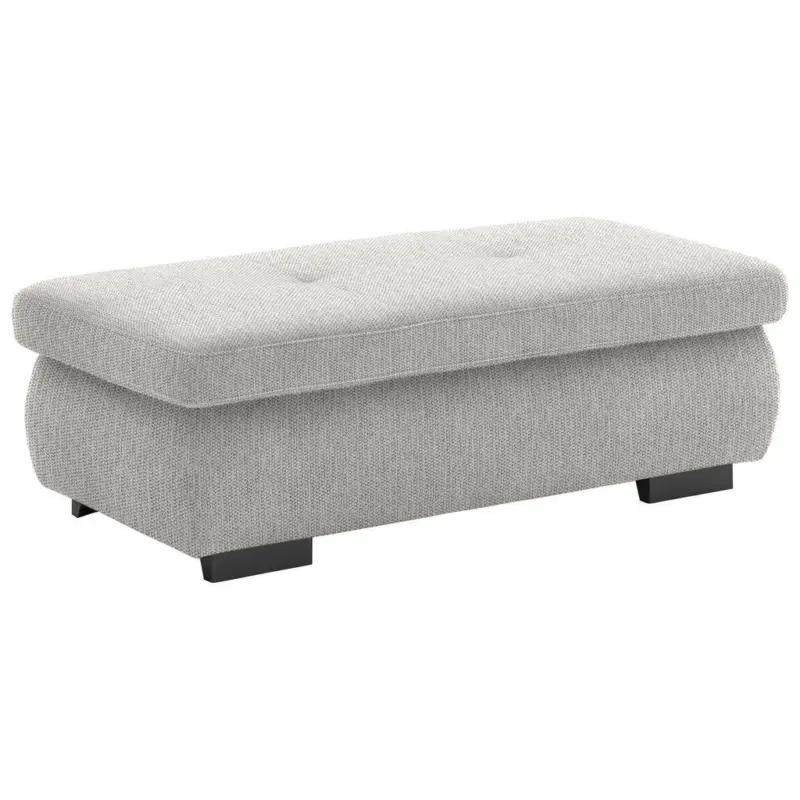 Hocker in Textil Gr&uuml;n, Hellgrau