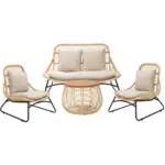 XXXLutz Lauterach - Ihr M&ouml;belhaus bei Bregenz Rattan-Sitzgarnitur in Naturfarben