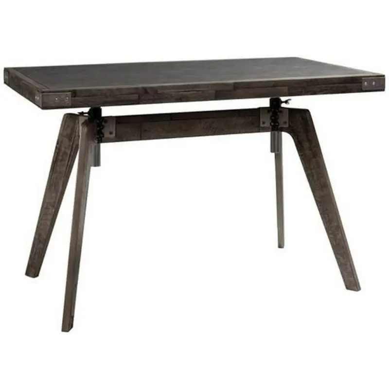 Schreibtisch 120/70/72-88 cm in Akaziefarben, Dunkelgrau