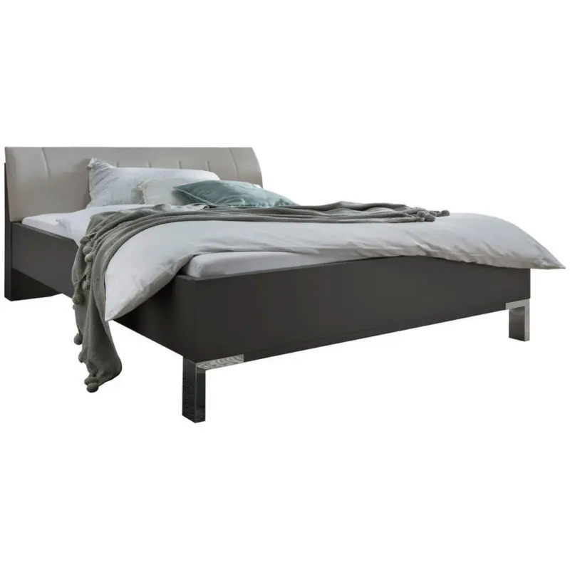 Bett 180/200 cm in Hellgrau, Dunkelgrau