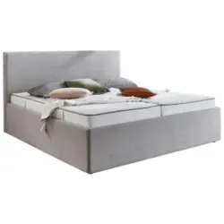 Polsterbett Bettkasten Hellgrau 180/200 cm