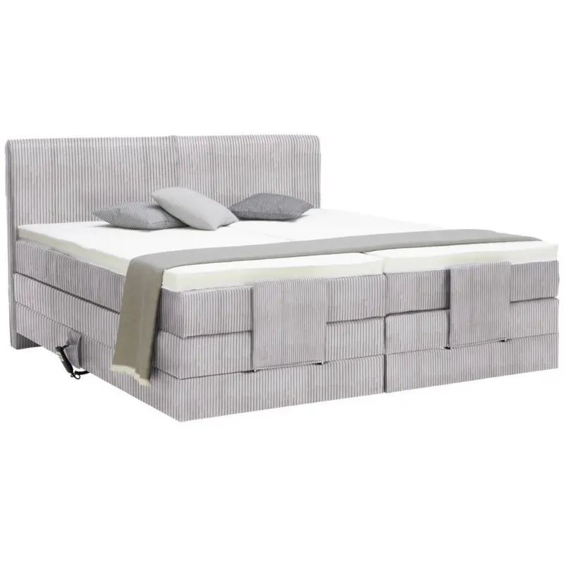 Boxspringbett 160/200 cm in Grau