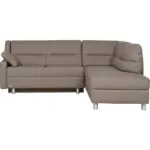 XXXLutz Lauterach - Ihr M&ouml;belhaus bei Bregenz Ecksofa in Echtleder Taupe Armlehnenkissen 226/208 cm