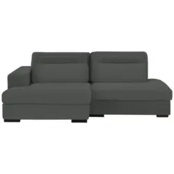 Ecksofa in Chenille Anthrazit
