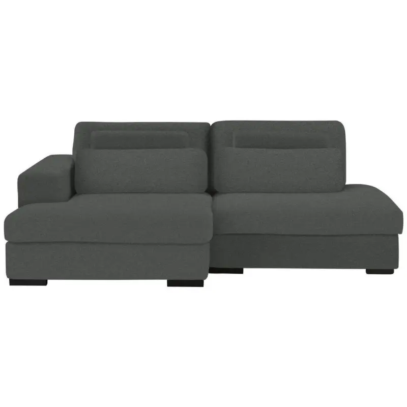 Ecksofa in Chenille Anthrazit
