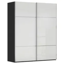 Schwebet&uuml;renschrank in Schwarz, Wei&szlig;