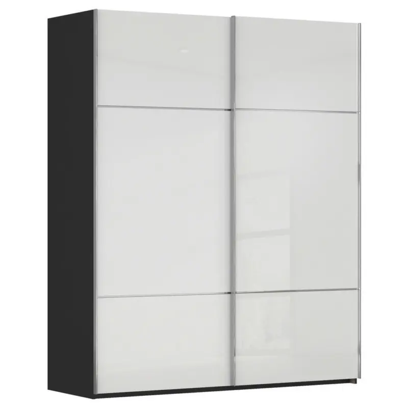 Schwebet&uuml;renschrank in Schwarz, Wei&szlig;