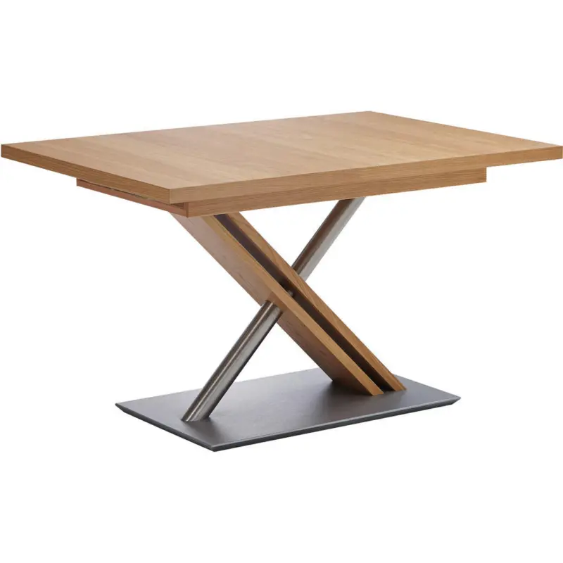 Esstisch in Holz, Metall, Holzwerkstoff 130-178/90/75 cm