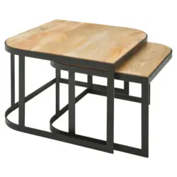 Couchtischset in Holz 60/60/40 cm