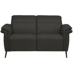 2-Sitzer-Sofa in Echtleder Mokka