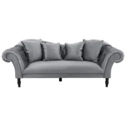 3-Sitzer-Sofa in Velours Grau