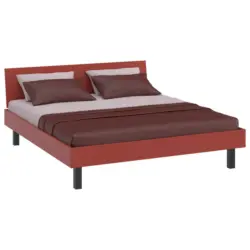 Bett 180/200 cm in Rot, Koralle