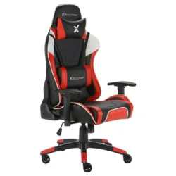 Gamingstuhl in Lederlook Rot, Schwarz
