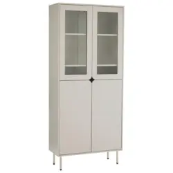 Vitrine in Seidengrau