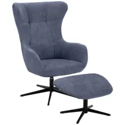 Relaxsesselset in Textil Graphitfarben