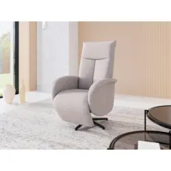 Relaxsessel in Textil Silberfarben