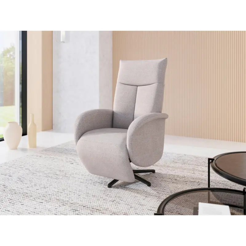 Relaxsessel in Textil Silberfarben