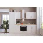 XXXLutz Lauterach - Ihr M&ouml;belhaus bei Bregenz K&uuml;chenblock 270 cm in Wei&szlig;, L&auml;rchefarben