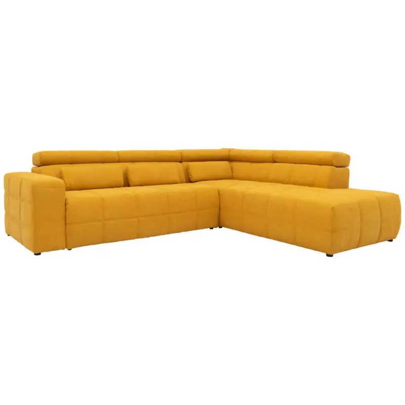 Ecksofa in Mikrofaser Orange 275/228 cm