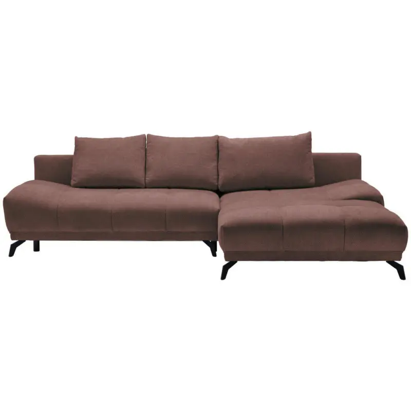 Ecksofa in Chenille Braun