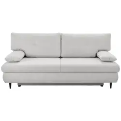 Schlafsofa in Chenille Wei&szlig;