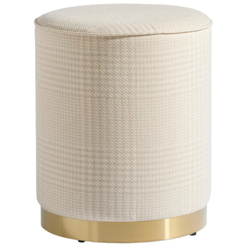 Hocker in Textil, Holzwerkstoff Beige