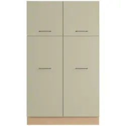 W&auml;scheschrank 120/206,2/58 cm in Eichefarben, Salbeigr&uuml;n