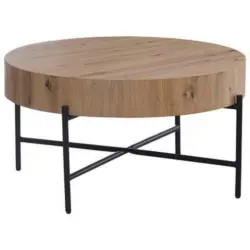 Couchtisch in Metall, Holzwerkstoff 80/80/42 cm