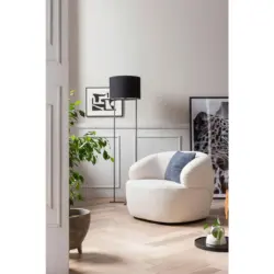 Sessel in Boucl&eacute; Wei&szlig;