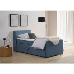 Boxspringbett 120/200 cm in Blaugrau
