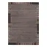 Wollteppich 70/140 cm Sena Silk Mata Dunkelgrau
