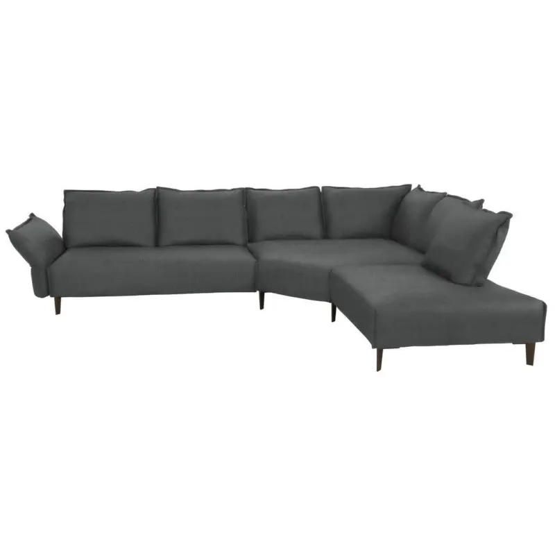 Ecksofa in Echtleder Anthrazit 340/272 cm