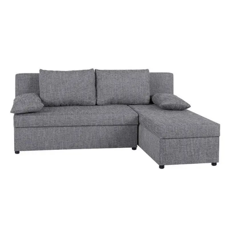 Ecksofa in Webstoff Grau