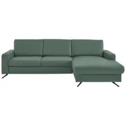 Ecksofa Beldomo premium in Echtleder Opal 267/165 cm