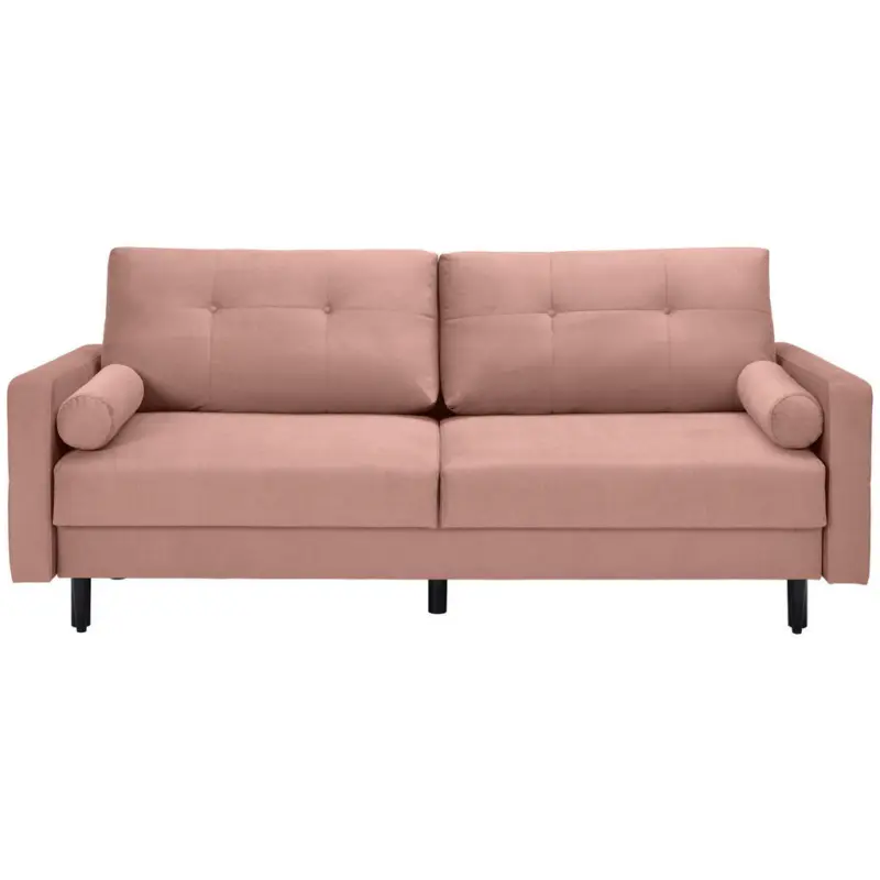 Schlafsofa in Samt Rosa