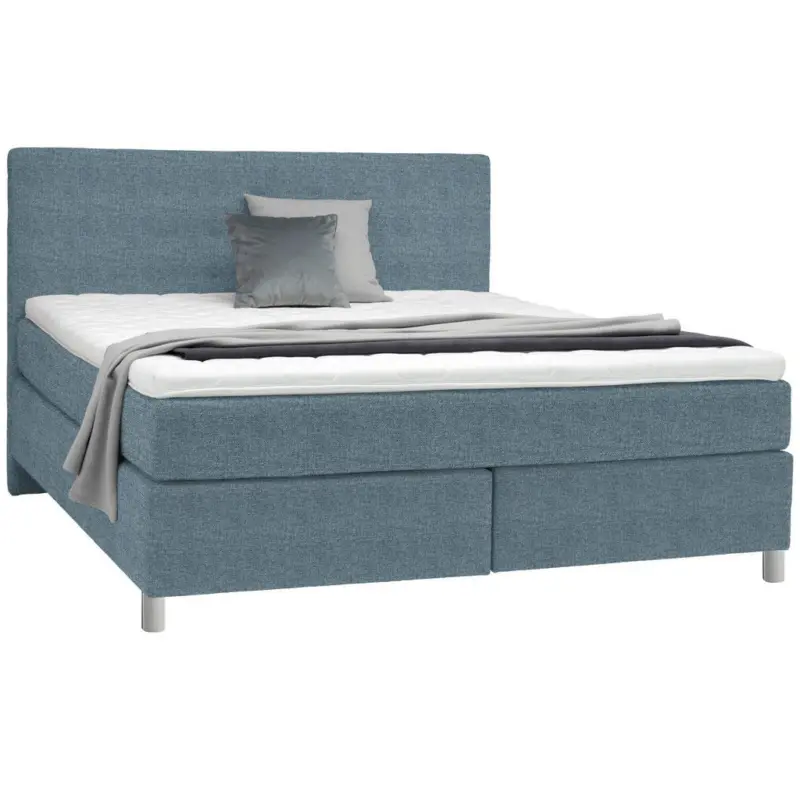 Boxspringbett 200/200 cm in Blau