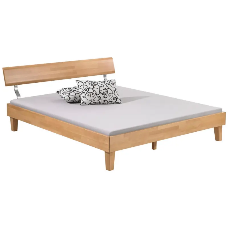 Bett 180/200 cm in Buchefarben
