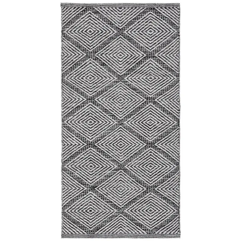 Fleckerlteppich 60/120 cm Diamant Black Schwarz