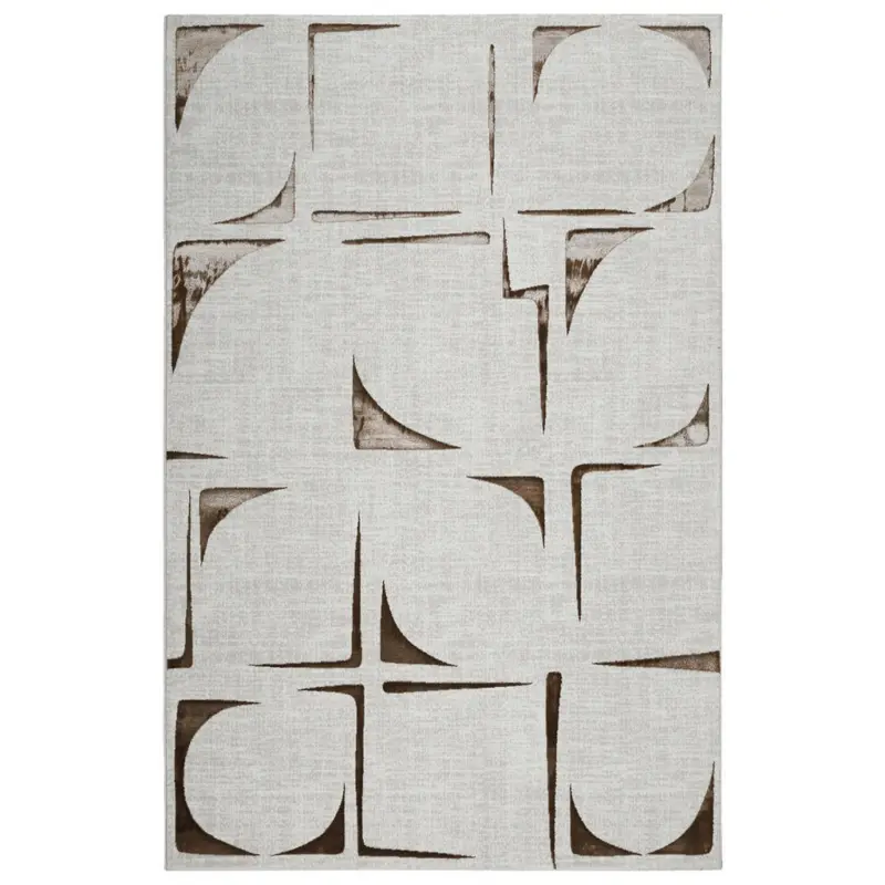 Flachwebeteppich 120/170 cm Nelle Creme, Beige, Bronzefarben