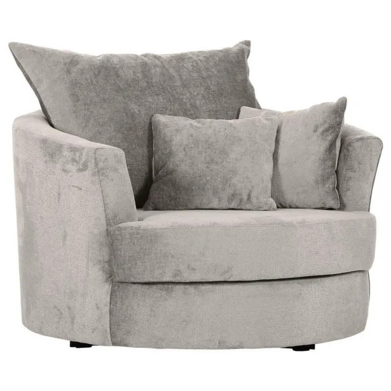 Sessel in Chenille Hellgrau