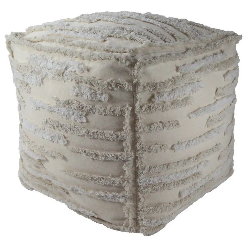 Hocker in Textil Beige