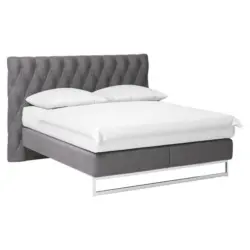 Boxspringbett 160/200 cm in Dunkelgrau