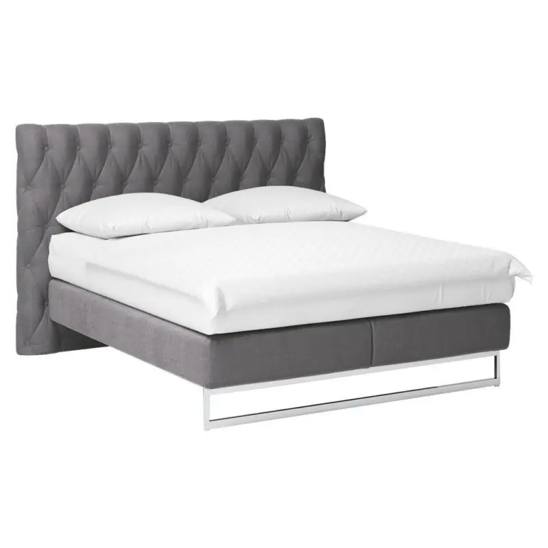 Boxspringbett 160/200 cm in Dunkelgrau