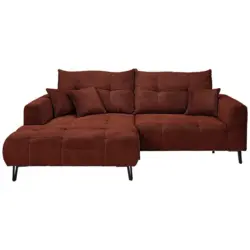 Ecksofa in Cord Kupferfarben 185/250 cm