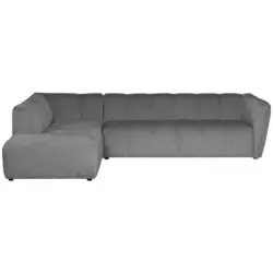 Ecksofa Livoli in Chenille Hellgrau 218/290 cm